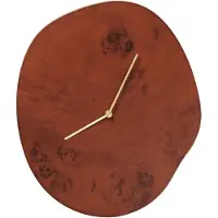 Ferm Living Melt Horloge Murale Dark Stained Burl