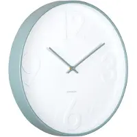 Karlsson - Horloge murale Ayuno - Bleu brumeux - Ø40cm