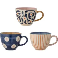 Bloomingville Eviaya, Tasse, Bleu, Multicolore