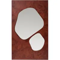 Ferm Living Folia Miroir Dark Stained Burl | 82 cm