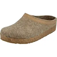 Haflinger Pantoufle femme Grizzly Torben feutre de laine 713001, Taille:39 EU, Couleur:Marron