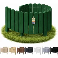 Pemicont Floranica Ganivelle 10 x 100 cm Vert foncé bordure de jardin bois de pin a piquer