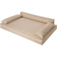 Stanis³aw Jurga Lit pour chien, matelas pour animaux, lit pour chat, coussin pour chien, corbeille pour chien, canapé pour chien, couchage pour chien, orthopédique, meubles, 78x54 cm, beige