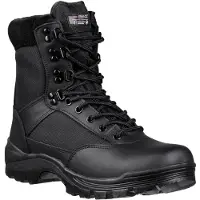 Mil-Tec - TACTICAL BOOT M.YKK ZIPPER 12822102 NOIR, bottes d'intervention, outdoor, fermeture éclair taille 44 (US11)