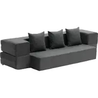 Vevor Canapé-lit pliable 3 en 1 , convertible en mousse à mémoire de forme 25D, gris clair (lit simple/1030 x 1930 x 225 mm)
