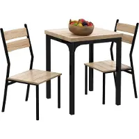 HOMCOM HOMdotCOM Ensemble de salle à manger 2 chaises