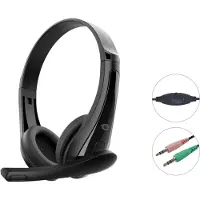 Conceptronic POLONA06B3T : Casque stéréo avec prise AUX, microphone et commandes. Câble de 1,80 mètre