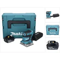 Makita DBO 482 G1J Ponceuse vibrante sans fil 18 V 112 x 102 mm + 1x batterie 6,0 Ah + Makpac - sans (Ponceuse vibrante)