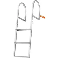 Vevor Échelle de quai 3 marches amovible échelle de ponton en alliage d'aluminium
