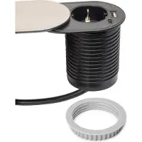 Emuca Adaptateur De Prise Vertikal Flat 60