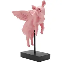 Kare design Deko Figur Flying Pig Rosa 29cm