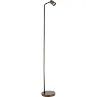 Eglo Lampe sur pied Rigomagno de , lampe de salon avec projecteur orientable, lampe sur pied en métal finition bronze brossé, lampe de lecture avec culot GU10, 151 cm