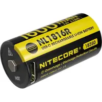Nitecore NL1816R | Batterie lithium-ion 18350 avec USB-C 1600 mAh
