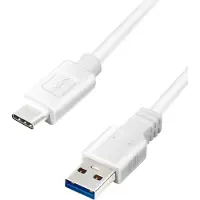Logilink LogiLinkCU0173 Câble USB 3.2, USB-A - USB-C mâle, 0,5 m, blanc
