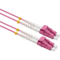Value Câble à fibres optiques 50/125µm OM4, LC/LC, connecteur à faible perte, violet, 7 m (21.99.8838)