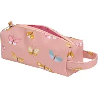 A Little Lovely Company ALLC Trousse à crayons colorée pour enfants avec grande attache (Papillons roses)