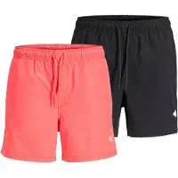 Jack & Jones Shorts de bain 'JPSTMAUI TROPIC' corail / noir