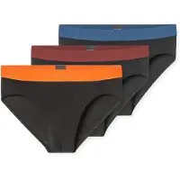 Schiesser Slip '955' opal / anthracite / orange / rouge foncé