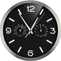 Bresser MyTime DCF Thermo-/ Hygro- Horloge murale 25cm noir 8020315CM3000