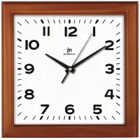 Lowell 21038C, Mur, Horloge mécanique, Carré, Noyer, Bois, 300 mm