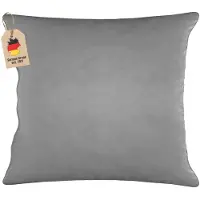 Intirilife 2x Housse De Coussin Décorative En Velours 40x40 Cm En Gris - Pour Le Salon, La Chambre À Coucher, Le Canapé, Le Bureau, La Cafétéria Ou La Salle D'attente