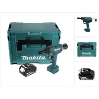 Makita DRV 250 M1J outil de pose de rivets aveugles sans fil 18 V 20 kN brushless + 1x Batterie 4.0 Ah + Makpac - sans chargeur