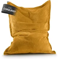 DS Produkte Pouf LUMALAND Classic XXL Cord 380 L - 140 x 180 cm - avec housse lavable
