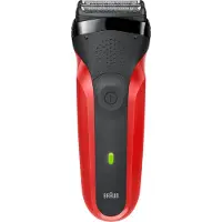 Braun Series 3 300s Rasoir à grille Tondeuse Noir, Rouge