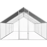 vidaXL Cage à poules d'extérieur 2,75x8x1,92 m Acier galvanisé