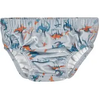 Playshoes Maillot de bain 'Dino' bleu fumé / bleu foncé / homard / blanc cassé