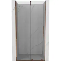 Mexen Velar porte de douche coulissante 120 cm, transparent, or rose - 871-120-000-01-60