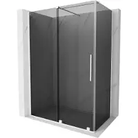 Mexen Velar cabine de douche coulissante 160 x 90 cm, graphite, blanc - 871-160-090-41-20