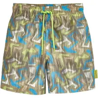 Playshoes Shorts de bain bleu / olive / vert fluo / blanc