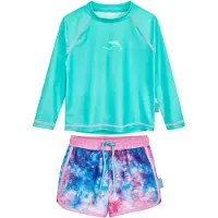 Playshoes Protection UV bleu marine / turquoise / rose