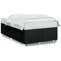 vidaXL Cadre de lit sans matelas noir 120x200 cm Tissu