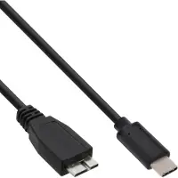 InLine 35726 Câble USB 3.1, type C prise à micro-B prise, noir, 0,5m