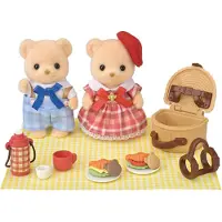 Sylvanian Families Biscuit Bear Sister & Brother-delicious Picnic (5852) Figure Jaune Enfants