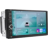 Happiq Autoradio avec Bluetooth, CarPlay, compatible avec Apple et Android, chaîne stéréo, navigation, 1 Go de RAM, 32 Go de mémoire interne, 7 pouces
