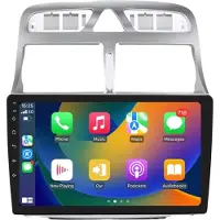 Happiq Autoradio avec Bluetooth, CarPlay, compatible avec Apple et Android, chaîne stéréo, navigation, système de navigation pour Peugeot 307 / 307CC / 307SW (2002-2013)