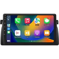 Happiq Autoradio avec Bluetooth et CarPlay pour BMW E46 M3 318/320/325/330/335 – compatible avec Apple et Android – système stéréo avec système de navigation – 2 Go de RAM, 64 Go de mémoire