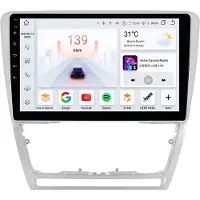 Happiq Autoradio avec Bluetooth et CarPlay pour Skoda Octavia II (2008-2013) – compatible avec Apple et Android – système stéréo avec système de navigation – 4 Go de RAM, 32 Go d'espace de stockage