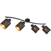Globo Lighting Plafonnier noir Tunno 4 lumières