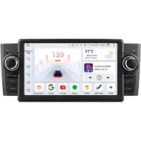 Happiq Autoradio avec Bluetooth et CarPlay pour FIAT Grande Punto/Linea (2007-2012) – Compatible avec Apple et Android – Système stéréo avec système de navigation – 4 Go de RAM, 32 Go de mémoire