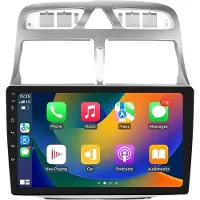 Happiq Autoradio avec Bluetooth, CarPlay, compatible avec Apple et Android, chaîne stéréo, navigation, système de navigation pour Peugeot 307 / 307CC / 307SW (2002-2013)