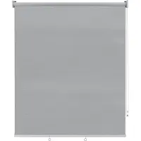 Happyment Store roulant moderne - 100 x 240 cm - Gris - Occultant - Hydrofuge - Isolant - Avec ou sans perçage