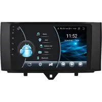 Happiq Autoradio avec Bluetooth et CarPlay pour Smart Fortwo 451 (2010-2015) – Compatible avec Apple et Android – Système stéréo – Système de navigation – 4 Go de RAM, 64 Go de mémoire interne