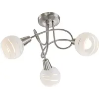 Globo Lampe de plafond Elliott 3 lumières en nickel