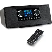 Medion P85333 Radio Internet avec DAB+ (WLAN, FM, Spotify Connect, Amazon Music, USB, prise casque, AUX, Stereo Line-Out Cinch, Sleep Timer) blanc