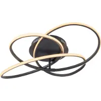 Globo Lighting Lampe de plafond à design Panda noir Ø 60 cm