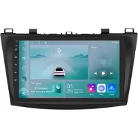 Happiq Autoradio avec Bluetooth et CarPlay pour Mazda 3 (2010-2013), compatible avec Apple et Android, chaîne stéréo, système de navigation, 1 Go de RAM, 32 Go de mémoire interne